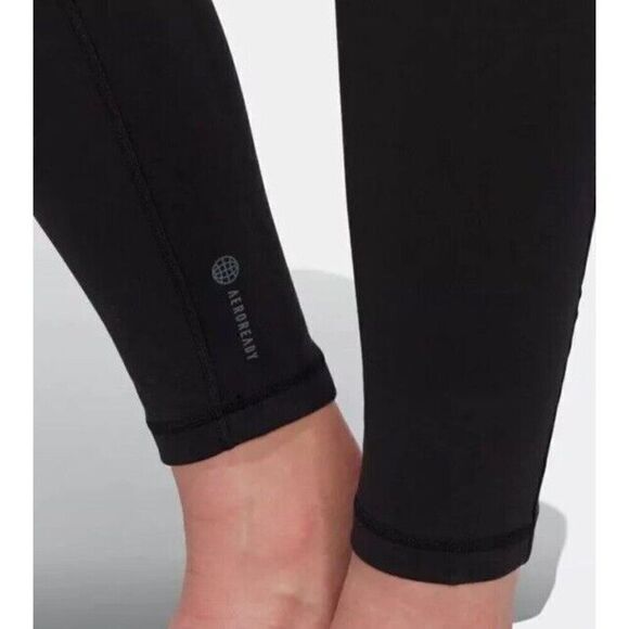 ADIDAS Women's Sz XSmall YOGA Studio 7/8 High-Rise Tight Leggings NWT Black - Picture 12 of 14